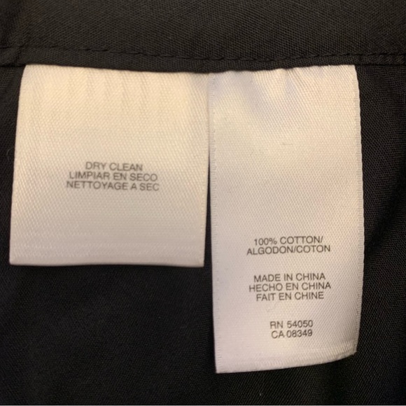 Jones Wear Black Flare Midi Skirt 100% Cotton with Liner and Side Zipper Size 4 - Picture 4 of 4